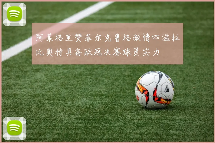 阿莱格里赞菲尔克鲁格激情四溢拉比奥特具备欧冠决赛球员实力